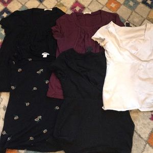 5 nursing shirts. Size small